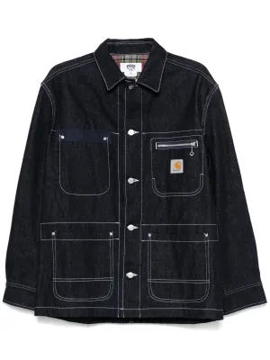 X Carhartt Logo-Patch Coat winter jackets clearance