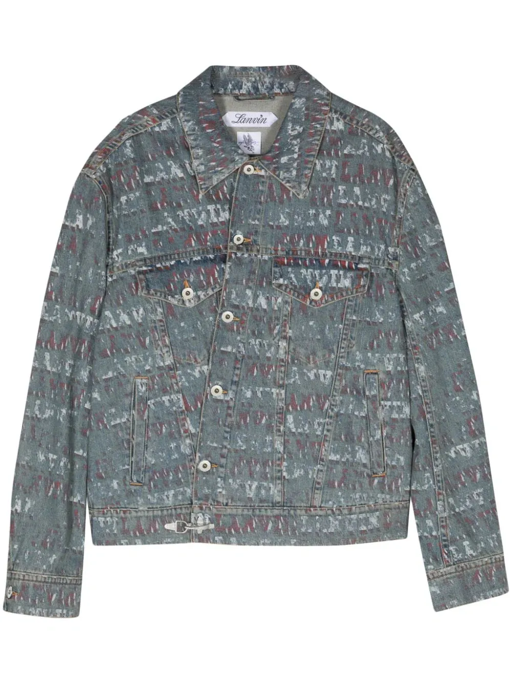 X Future Stamp-Effect Denim Jacket winter jackets clearance