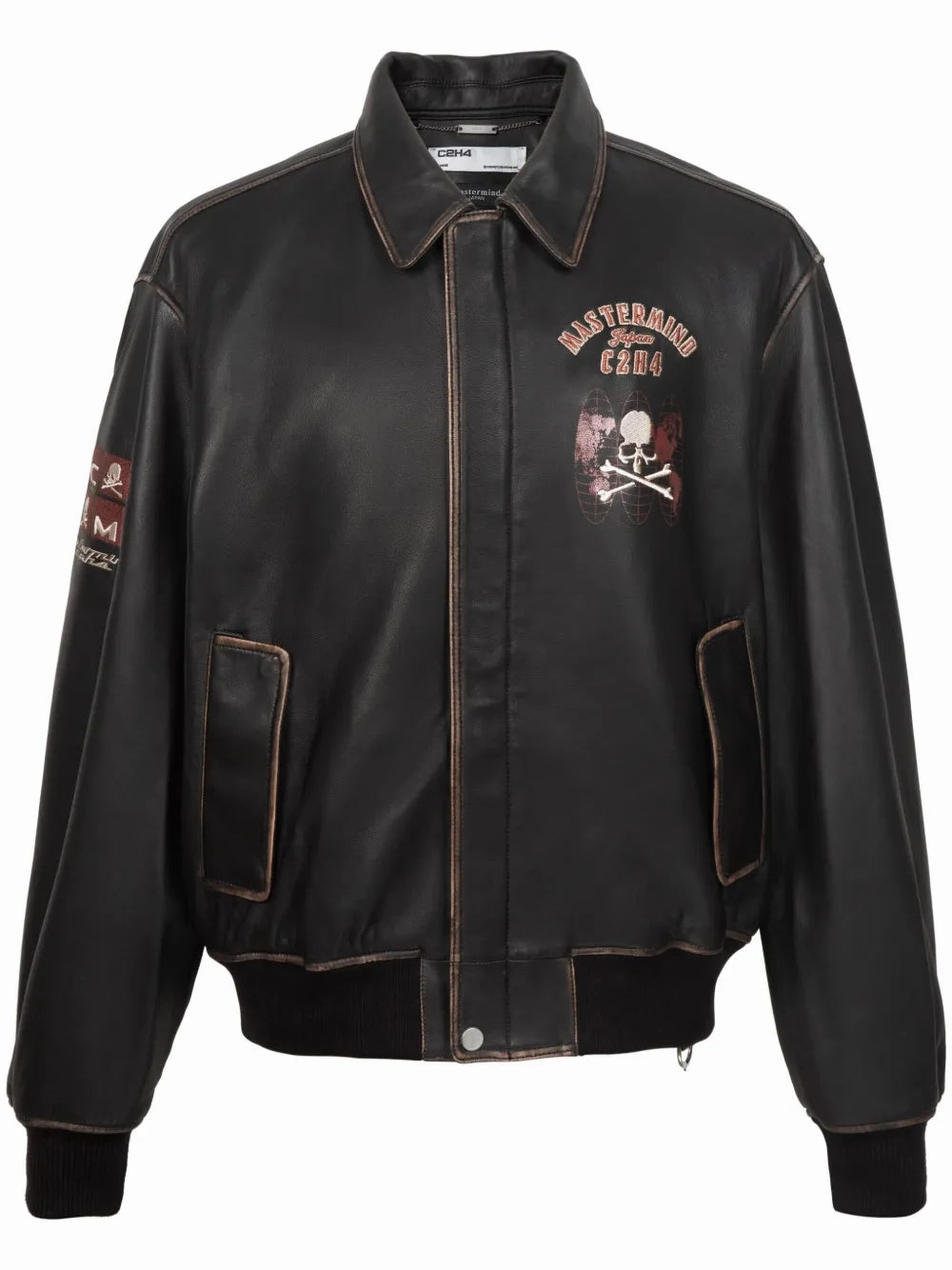 X C2h4 Leather Bomber Jacket winter jackets clearance