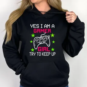 Yes I'm A Gamer Girl Hoodie postpartum clothes sale