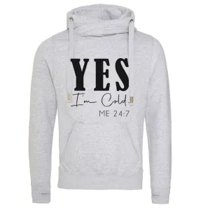 Yes I'm Cold 24/7 Cross Neck Hoodie postpartum clothes sale