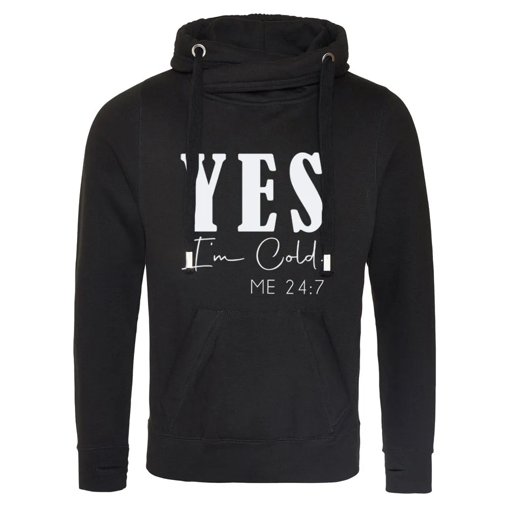 Yes I'm Cold 24/7 Cross Neck Hoodie postpartum clothes sale