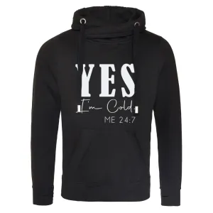 Yes I'm Cold 24/7 Cross Neck Hoodie postpartum clothes sale