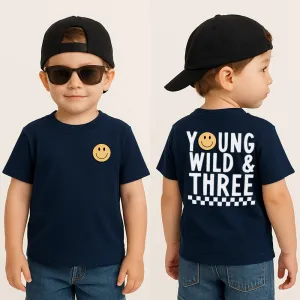 Young Wild & Three Smiley Face T-Shirt girls pajamas promo