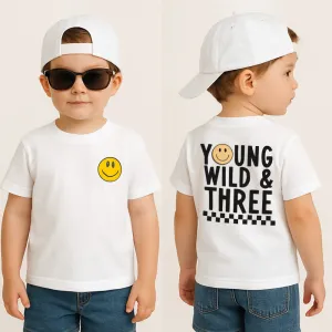 Young Wild & Three Smiley Face T-Shirt girls pajamas promo