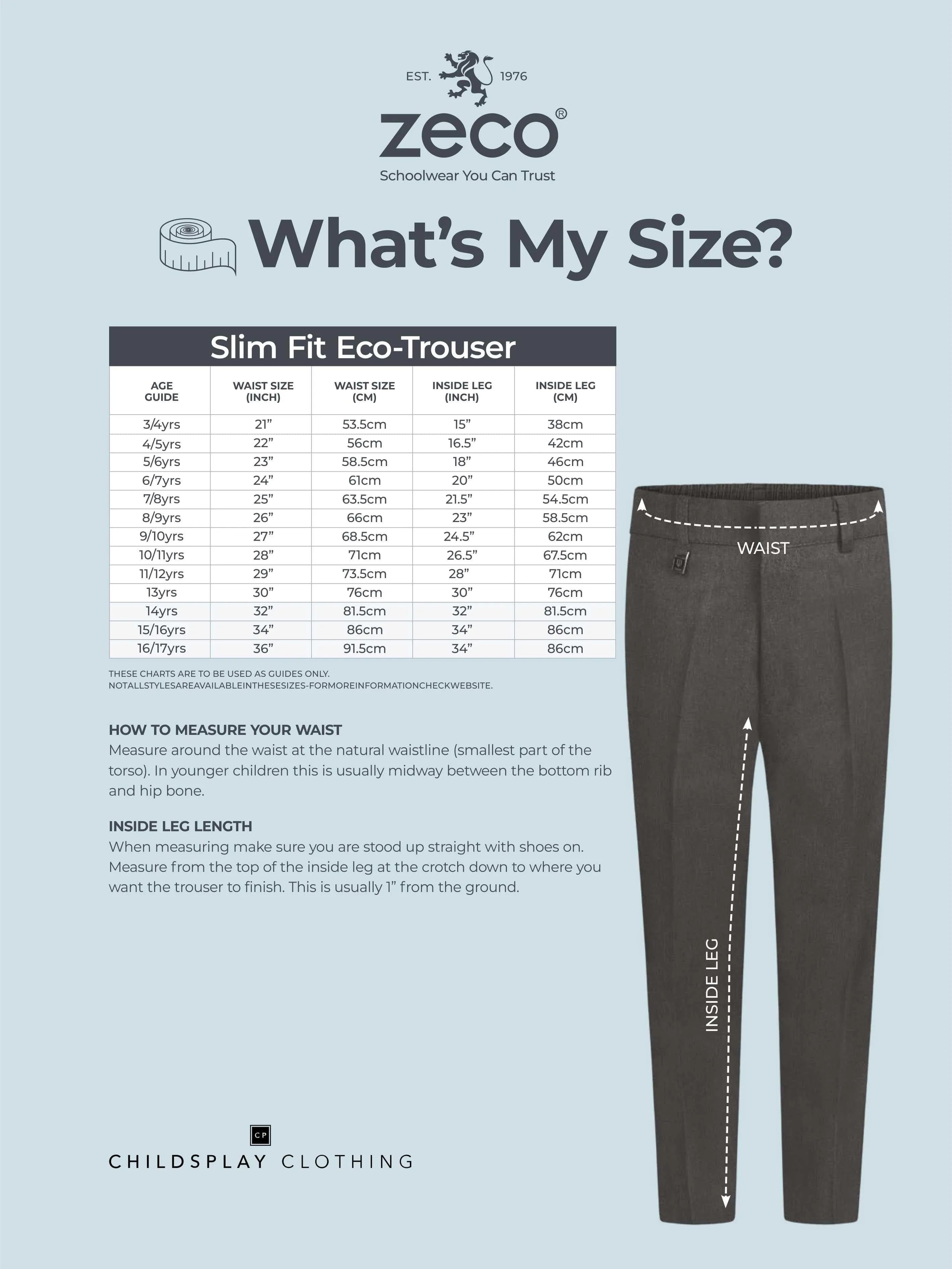 Zeco Boys School Slim Fit Hose in Marineblau