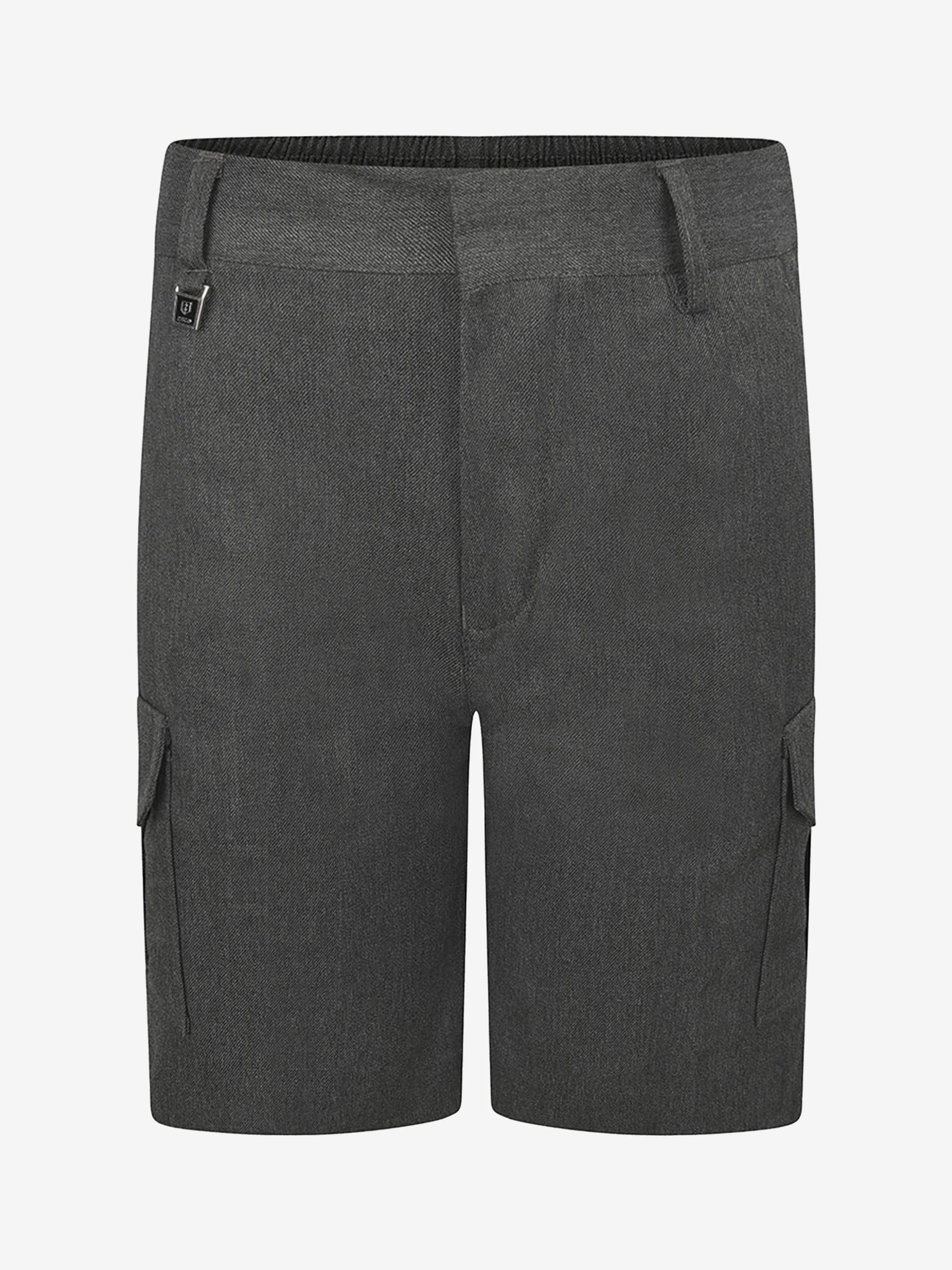 Zeco Kids Schul-Cargo-Shorts in Grau