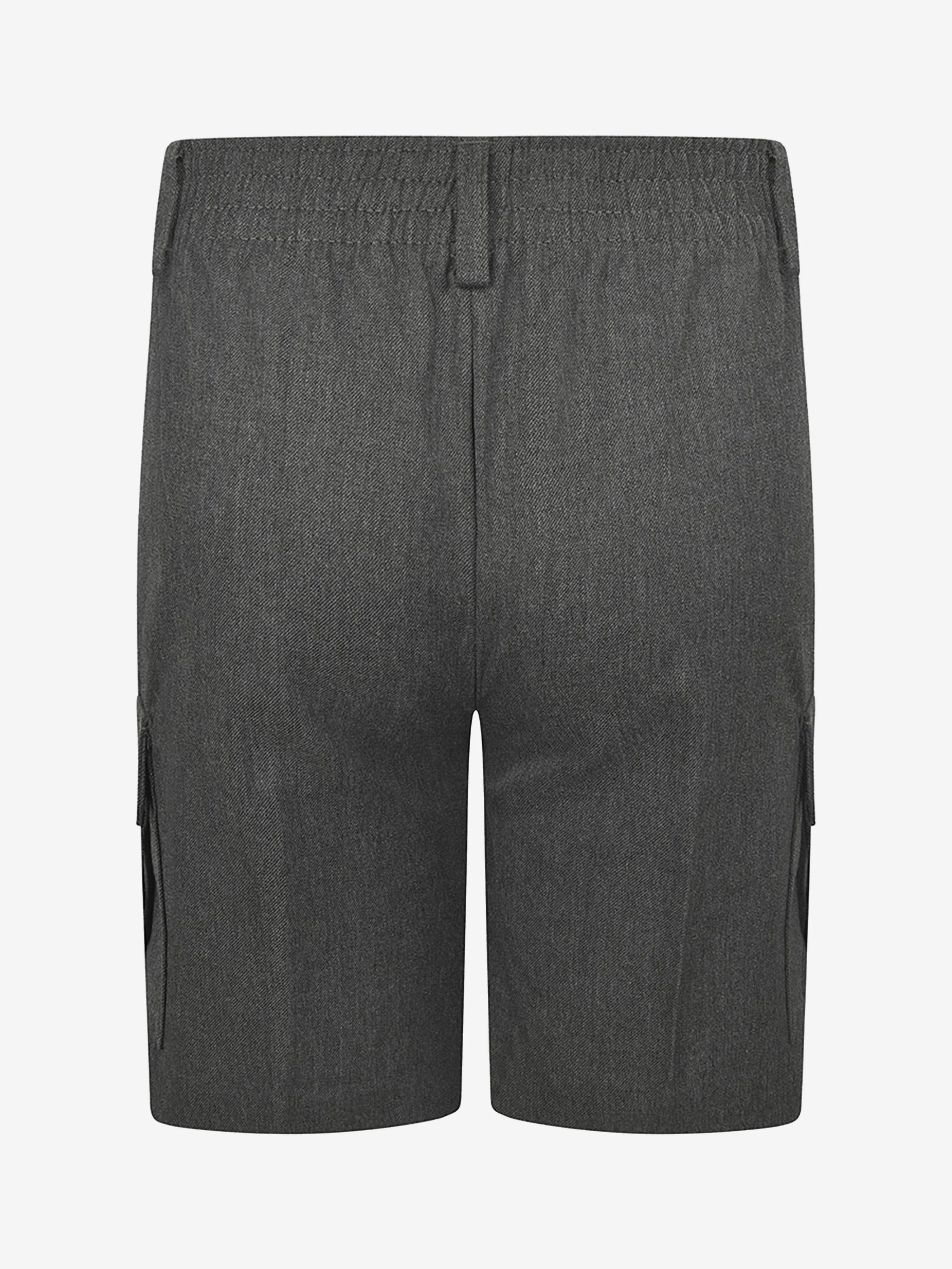 Zeco Kids Schul-Cargo-Shorts in Grau
