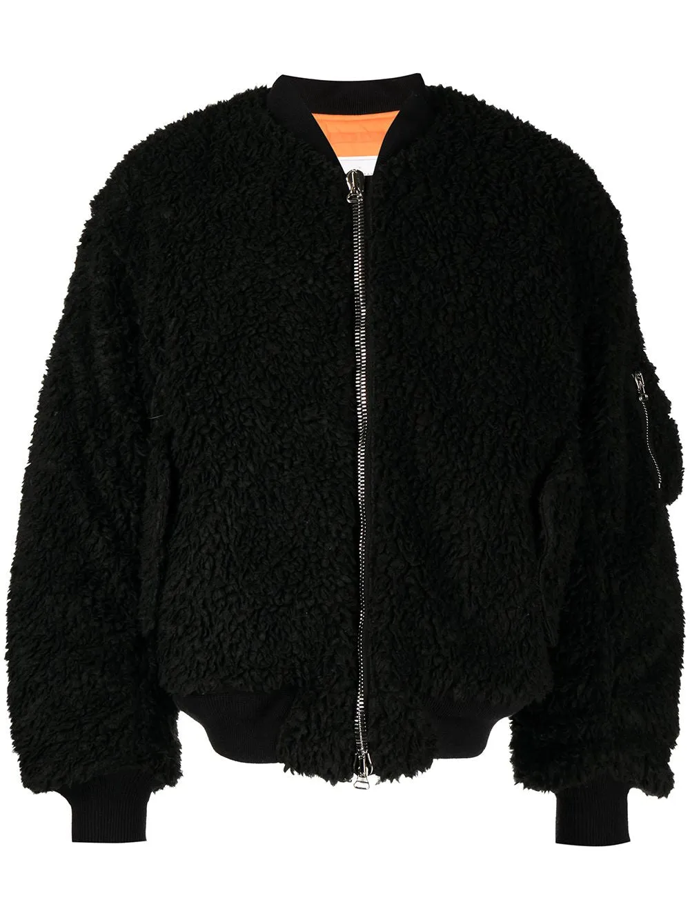 Zip-Detail Bomber Jacket winter jackets clearance