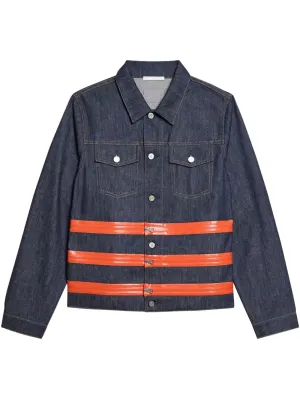 Zip-Detail Denim Trucker Jacket winter jackets clearance