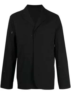 Zip-Detail Notched-Collar Shirt Jacket winter jackets clearance