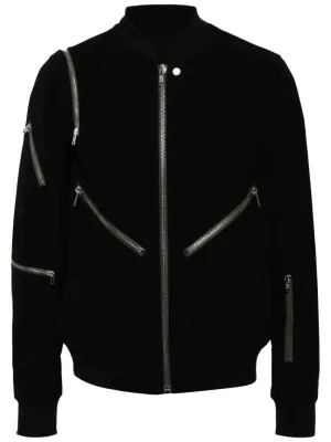 Zip-Detalining Bomber Jacket winter jackets clearance
