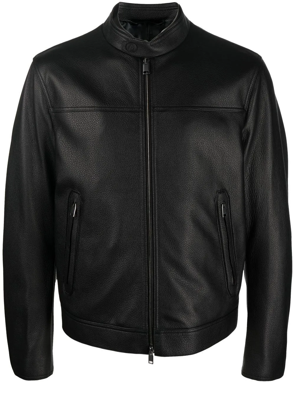 Zip-Front Leather Jacket winter jackets clearance