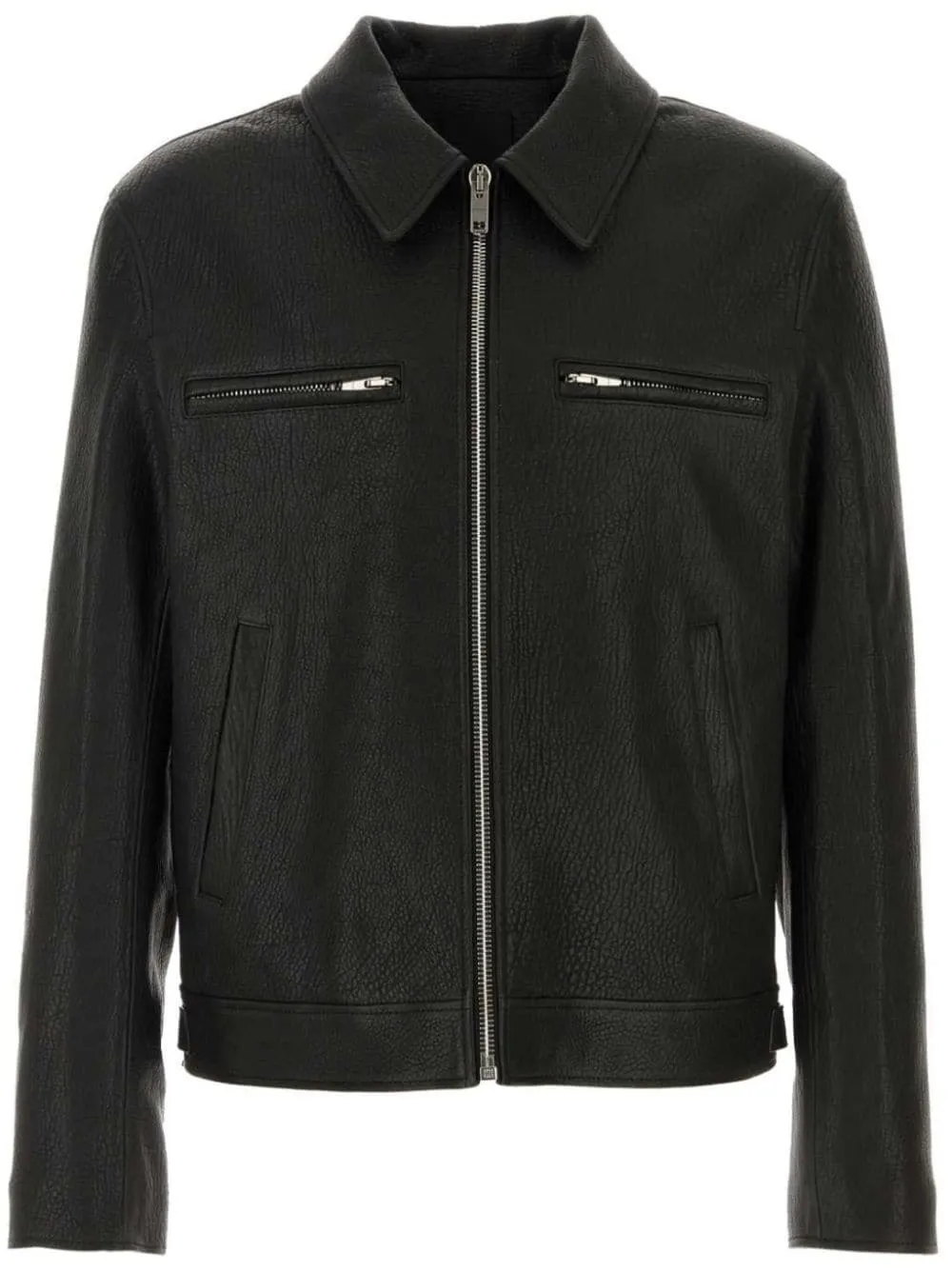 Zip-Pocket Leather Jacket winter jackets clearance