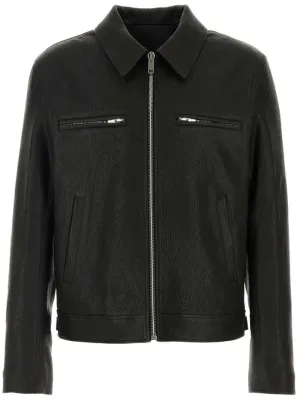 Zip-Pocket Leather Jacket winter jackets clearance