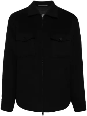 Zip-Up Felted Shirt Jacket winter jackets clearance